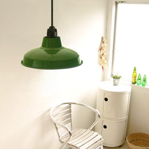 Amazon ホーロー レトロランプ L 14インチ ホワイトシェード ホワイトコード Nagasawa Lighting ペンダントライト Nagasawa Lighting ペンダントライト