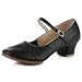 FEETCITY Womens Girs Dance Shoes Practice Low Heel Ballroom Latin Salsa Party Tango Wedding Performance Leather Shoe