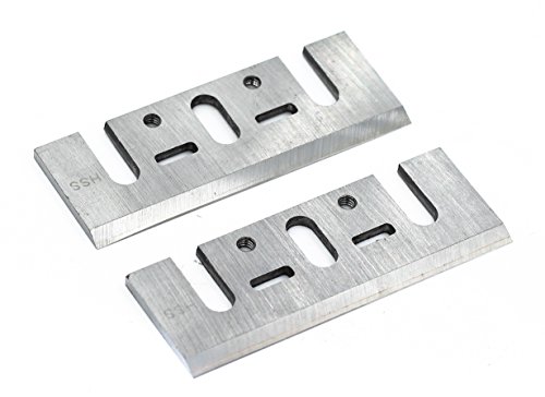 YUFUTOL HSS Replacement Planer Blades/Knives For Hand-Hold Portable Electric Planer Machine, 3-1/4 Inch Long (82mmx29mmx3mm), Pack of 2