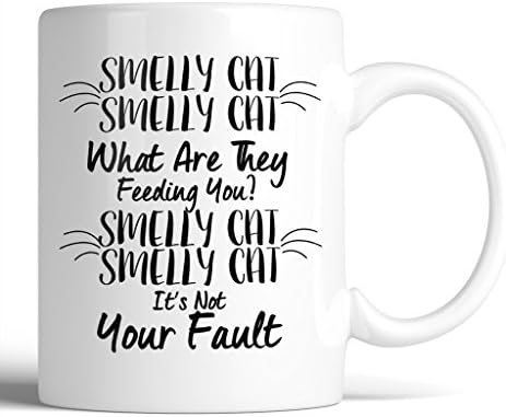 F.R.I.E.N.D.S Friends F.R.I.E.N.D.S Smelly Cat What Are They Feeding You? It's Not Your Fault 11oz Ceramic Coffee Mugs (Crap Bag)