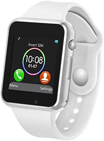 Smart Watch with Bluetooth Camera Music Player for iOS iPhone, Android Samsung HTC Sony LG Huawei Smartphones (White)