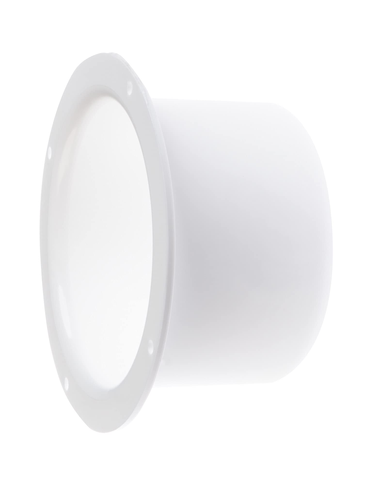 Steinberg14 White 100mm / 4inch Inlet Duct Connector Flange, Plastic Straight Pipe Flange for Ventilation System