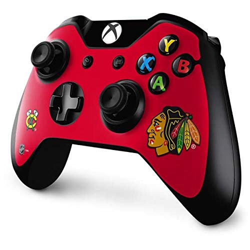 Skinit Decal Gaming Skin for Xbox One Controller - Officially Licensed NHL Chicago Blackhawks Solid Background Design