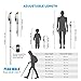 PEAKWALK Trekking Poles, 3K Carbon Fiber Trekking Pole for Men or Women, Adjustable Walking Poles with Metal Flip-Lock and EVA Foam Grips Ultra-Light 7.5 oz Hiking Poles, 2pcs Pack Black