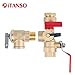 iTANSO 3/4-Inch IPS Isolator Tankless Water Heater Service Valve Kit with Clean Brass Construction