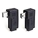 MOBOREST USB 2.0 Adapter Plug, USB to Micro USB Adapter, 90 Degree Left and Right Angle Mini USB Male to Micro USB Female Connector Adapter (1 Right - 1 Left)