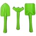 Wassontec Kids Children Garden Tool Set Include Small Shovel Rake and Trowel, Plastic Gardening Tools for Kids , Toddler Garden Toys (Green)