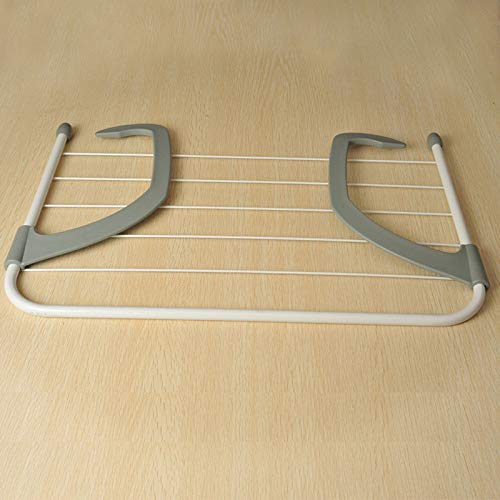 Xigeapg Portable Foldable Drying Rack Clothes Punch Free Hanger Winter Heating Radiator Balcony Clothes Hanger 52X16X34.5Cm - Thumbnail 6