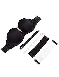 Sujetador plusexy sin tirantes de tamaño grande con aros y correas transparentes