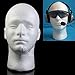 Male White Color Manikin Head Model Wig Glasses Stand Styrofoam Foam Mannequin Hat Display Stand