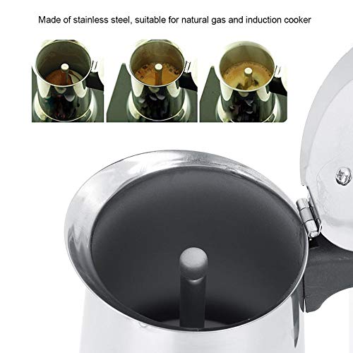 Oumij1 450 ml elektrische Kaffeekanne - Espressomaschine aus Edelstahl - italienische Kaffeemaschine - für… – Bild 5