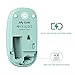 Jelly Comb 2.4G Slim Wireless Mouse with Nano Receiver, Less Noise, Portable Mobile Optical Mice for Notebook, PC, Laptop, Computer, MacBook MS001 (Powder Blue and White)
