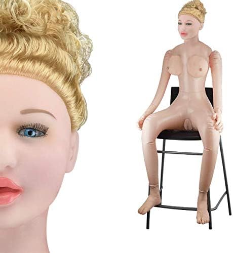 LOVE AND VIBES - Ideal for Men - Marilyn Curly Blond Seated - PVC - 62.9 Inches