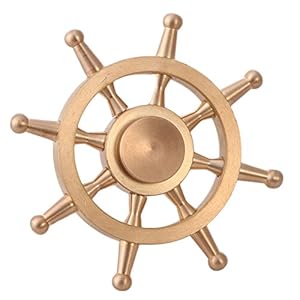 RELEASE SPINNER 8-Detachable Sailor Wheel Pin Fidget Pure Brass Fidget 