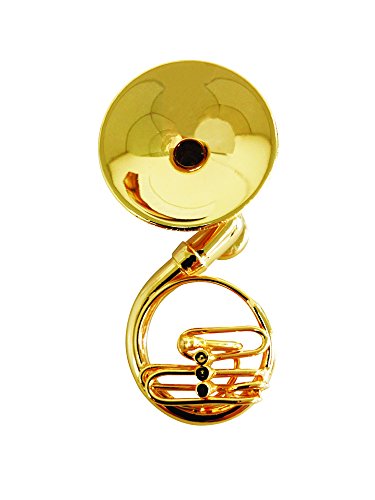 Sousaphone Miniature Replica Gold Brass Tone 2 x 2.5 Resin Refrigerator Magnet