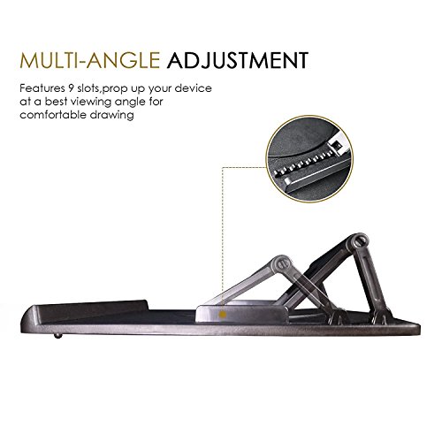 Huion A3 Light Box Pad Ultra Thin Drawing Box Plantilla de trazado de Copia Tablero de Tatuaje Tabla de Brillo Ajustable con Soporte Multifunción, Clip de Tablero de Dibujo, 6 PCS de Papel de Calco (Soporte A3)