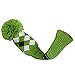 Scott Edward Green Grey White Argyle Golf Club Head Covers, Acrylic Yarn Double-Layers Knitted, with Rotatable Number Tags Set of 4 (Green Grey White Argyle Grey Stripes)