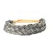 DIGUAN 5 Strands Synthetic Hair Braided Headband Classic Chunky Wide Plaited Braids Elastic Stretch Hairpiece Women Girl Beauty accessory, 56g (Salt & Pepper)