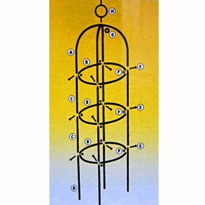 Rankhilfe Rosenbogen Obelisk Rosensäule Garten Deko für Rankpflanzen Rosengewächse Maß: 190cm / 160cm x 40cm Farbe dunkelgrün oliv Rankgitter iapyx® – Bild 4