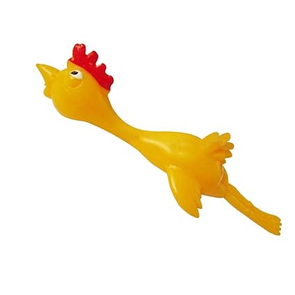 Crazy-Store 11.5cm Novelty Joke Finger Toys Stretchy Flying Laugh Turkey Sticky Chicken