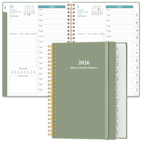 Mua 2026 Daily & Monthly Planner - One Page Per Day, Daily Planner 2026 ...