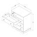 South Shore Logik 4-Drawers Chest, Pure White/Pink