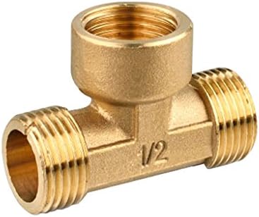 1 2インチ 3極 贈り物 配管用部品 T型 真鍮製継手パイプ 耐久性 低温抵抗 53 36 26mm 高品質 操作簡単 厚い壁