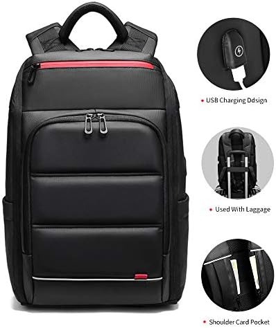 Laptop Backpack LIUSIYU Business, Invisible Anti-Theft Durable 17 inch Travel Computer Rucksack with USB Charging/Teens Men Women, Water Resistant College School Computer Rucksack Bag