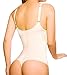 SHAPERX Camellias Women's Seamless Firm Body Control Bodysuit Thong Body Shaper Slimmer Shapewear, (Beige, M)