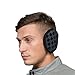 Cabf Winter ear muffs,Cold Weather Ear Warmers, Winter Accessory Outdoor Ear Muffs,Plaid Ear muffs,Unisex and thickened style. (Black)