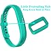 RedTaro Compatible with Fitbit Flex 2 Band, Replacement for Fitbit Flex 2 Accessories Silicon Wristbands w/Fastener Clasp Fitness Strap for Original Fitbit Flex 2, No Tracker (mint green, S)