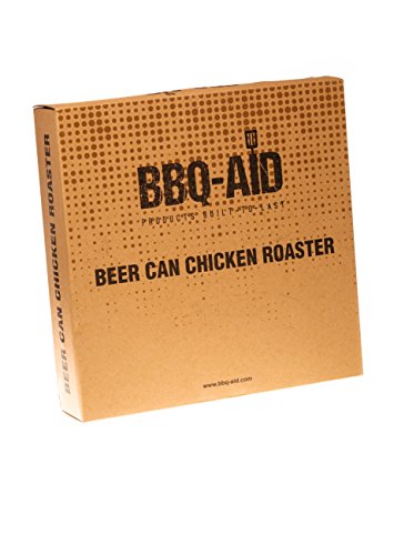 BBQ-Aid Beer Can Chicken Roaster & Cooker - Easy To Use, Great Taste - with Vertical Holder Rack and Vegetable Wok/Grill Basket, Stainless Steel Construction - Thumbnail 4