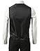 Brand Q Men's Tuxedo Vest, Tie & Pocket Square Set-Black-XL
