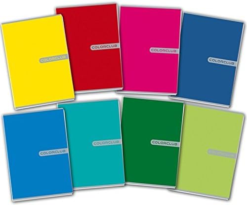 Blasetti 4246 COLORCLUB Notebooks, A5, Rigo C, Ruled, 80 g FF 20+1, Pack of 10