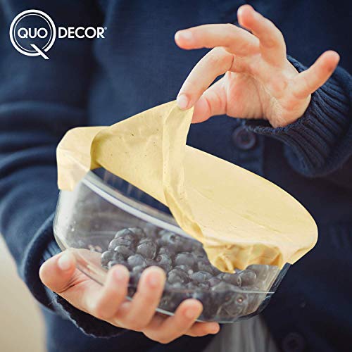 Reusable Beeswax Wrap Eco Food Covers - Super Cling Non-Plastic Dye Free Food Wrap | Odor Free Bees Wax 0 Waste Products | Eco-Wrap Biodegradable Unbleached Cloth & Cheese Wrapping (6)