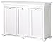 Hampton Bay 37 Inch White Triple Tilt Out Bathroom Hamper, 27