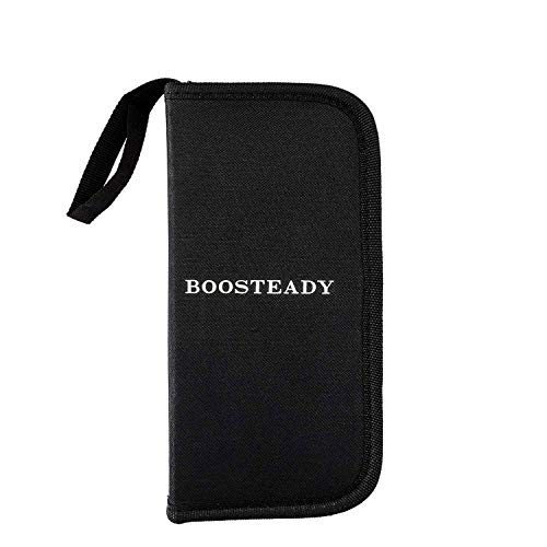 Gun Cleaning Brush & Pick Kit in Zippered Organizer Carry Case (8 Pieces) - Double End Brass Steel Nylon Bristle Brushes & Metal Polymer Picks by BOOSTEADY