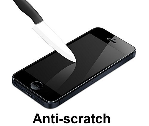 Balee iPhone 5s Screen Protector,Ultra Thin Anti-Scratch Tempered Glass Screen Protector for iPhone 5S, 5, 5c,SE