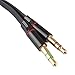 3.5mm Female to 2 Male Mic Y Splitter Audio Cable Black