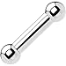 Body Candy Stainless Steel 6mm Balls Barbell Tongue Ring 6 Gauge 1/2