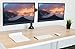 Mount-It! Dual Monitor Mount | Double Monitor Desk Stand | Fits 2 Computer Screens 19 20 21 22 23 24 27 Inches | C-Clamp and Grommet Base | Heavy Duty Full Motion Arms | VESA 75 100 Compatible