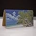 Beachfront Views Personal Leather Checkbook Cover for Top Tear Personal Checks