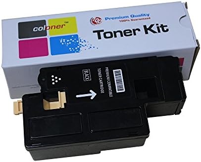 Coloner 2,000 Pages Compatible Replacement Toner Cartridges for Xerox Phaser 6010 Phaser 6000 WorkCentre 6015 Toner WorkCentre 6015V/B 6015V/N 6015V/NI 1 Pack Black 106R01630