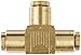 Eaton Weatherhead 1864X4 Brass CA360 D.O.T. Air Brake Tube Fitting, Union Tee, 1/4