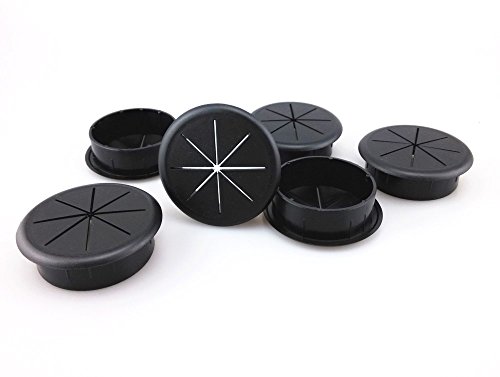 Honbay-6pcs-Black-Flexible-Desk-Grommet-Wire-Cable-Cord-Organizer-Management