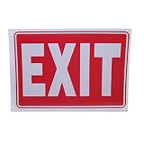 Bazic Small Exit Sign (9 x 12 inches) Bazic Exit Sign, Pack of 3