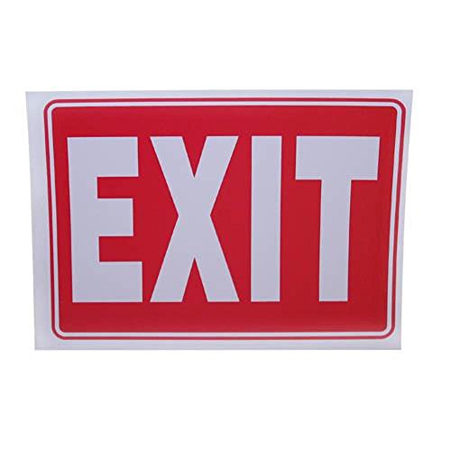 Bazic Small Exit Sign (9 x 12 inches) Bazic Exit Sign, Pack of 3