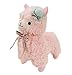 Plush Toy for Kids PINK Alpaca in Pillbox Hat Stuffed Lamb 35CM