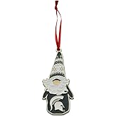 Michigan State Spartans Gnome Metal Christmas Ornament