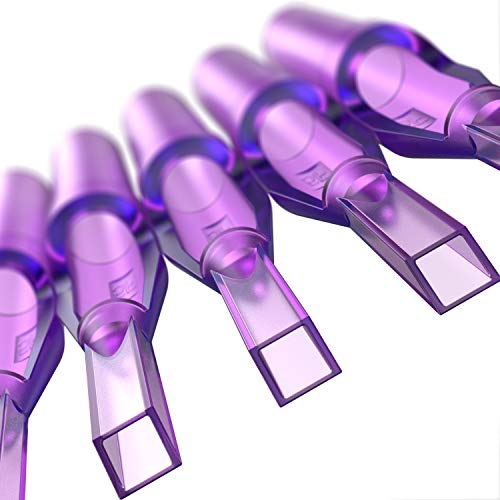 ITATOO 100pcs Tattoo Tips Assorted Size Disposable Tattoo Tips Tubes for 3RL 5RL 3RS 5RS 7RL 7RS 9RL 9RS 5MG 7MG 9MG Tattoo Needles Round Diamond Flat/Magnum Sterilize Plastic Tattoo Tips - Thumbnail 5
